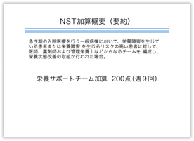 図版２ NST加算概要（要約）