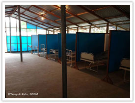 首都モンロビアに開設されたエボラ治療ユニット
