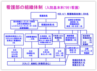 愛知医大病院看護部の組織体制