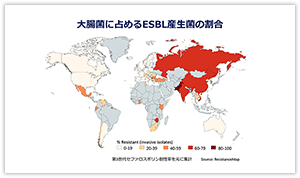 大腸菌に占めるESBL産生菌の割合