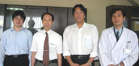 インタビューにご協力頂いた先生方。左から興梠貴英先生、永井良三先生、林同文先生、今井靖先生